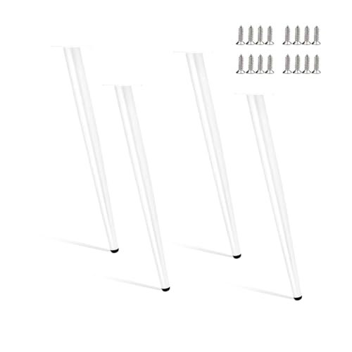 Verstellbare Metall-Möbelbeine, 30 cm, Ersatzbeine für Sofas, Stühle, Betttische, weiße Oberfläche, perfekt für Schreibtische, Couchtische, Schminktische, 4 Stück Verstellbare Metall-Möbelbeine, 30 cm, Ersatzbeine für Sofas, Stühle, Betttische, weiße Oberfläche, perfekt für Schreibtische, Couchtische, Schminktische, 4 Stück von Generisch