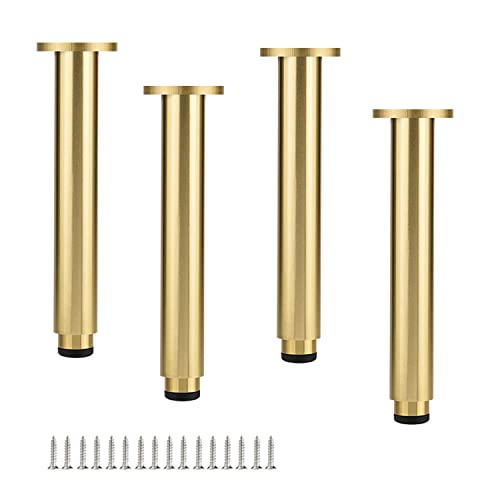 Verstellbare Metall-Möbelbeine, 4 Stück, 24 cm, höhenverstellbar, für Sofa, Schrank, Kommode, Ersatzfüße für Küche, Couch, Tisch, stilvolles Design von Generisch