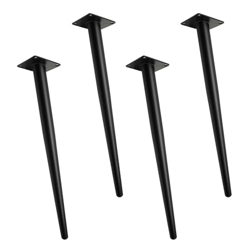 Verstellbare Metall-Möbelbeine, 4 Stück, Höhe 10,2 cm bis 71,1 cm, 650 kg Kapazität, vertikales/neigbares Design, schwarz, perfekt für Sofas, Schreibtische, Couchtische (35 cm) von Generisch