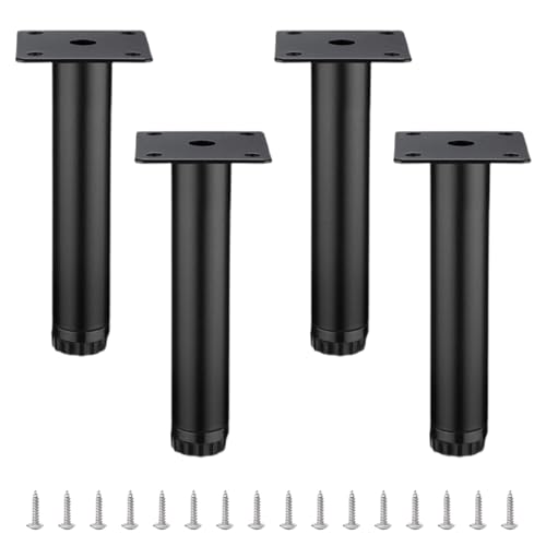 Verstellbare Metall-Möbelbeine, 4er-Set Ersatzbeine für TV-Schrank, Sofa, Schreibtisch, Tisch mit Schrauben, 8 cm Höhe Verstellbare Metall-Möbelbeine, 4er-Set Ersatzbeine für TV-Schrank, Sofa, Schreibtisch, Tisch mit Schrauben, 8 cm Höhe von Generisch