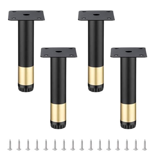 Verstellbare Metall-Möbelbeine, 4er-Set Ersatzbeine für TV-Schrank, Sofa, Schreibtisch, Tisch mit Schrauben, 8 cm Höhe Verstellbare Metall-Möbelbeine, 4er-Set Ersatzbeine für TV-Schrank, Sofa, Schreibtisch, Tisch mit Schrauben, 8 cm Höhe von Generisch