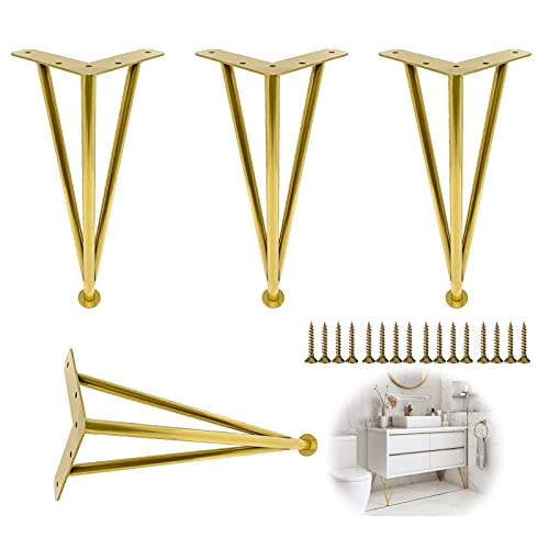 Verstellbare Metall-Möbelbeine, Ersatz-Tischfüße, DIY-Sofa-Beine, Esstischstütze, stabil, goldfarben, 20 cm, perfekt für Heimwerker Verstellbare Metall-Möbelbeine, Ersatz-Tischfüße, DIY-Sofa-Beine, Esstischstütze, stabil, goldfarben, 20 cm, perfekt für Heimwerker von Generisch