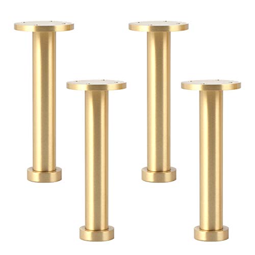 Verstellbare Metall-Möbelbeine, poliert, 100 mm, für Sofa, TV-Ständer, Badezimmerschrank, inklusive Schrauben, langlebige und stilvolle Möbelfüße, 4 Stück Verstellbare Metall-Möbelbeine, poliert, 100 mm, für Sofa, TV-Ständer, Badezimmerschrank, inklusive Schrauben, langlebige und stilvolle Möbelfüße, 4 Stück von Generisch