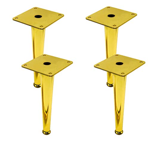 Verstellbare Metall-Möbelbeine – rutschfeste Sofa-Ersatzfüße, DIY-Couchtischbeine, höhenverstellbar 0–15 mm, langlebig mit Schutzpolstern für verbesserte Stabilität von Generisch