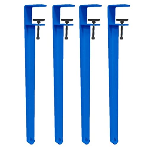 Verstellbare Metall-Tischbeine für DIY-Couchtisch, F-Form, mit Schutzpolster und Inbusschlüssel, Eisen-Möbelbeine, 40 cm, Gelb von Generisch