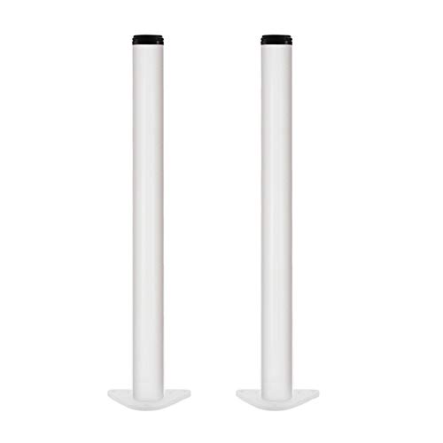 Verstellbare Möbelbeine, 20–130 cm, DIY-Tischfüße, 0–30 mm Höhe, 6 Farben, inklusive Schrauben und Schraubendreher, perfekt für Büro, Küche, Esstisch, 2 Stück (90 cm weiß) von Generisch