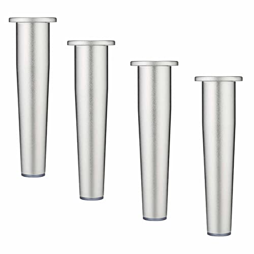 Verstellbare Möbelbeine, Set mit 4 Metall-Sofa-Ersatzbeinen, DIY-Stützfüße, Bettfüße, Aluminiumlegierung, Kleiderschrankfüße, verstellbare Höhe 0 ~ 15 mm (einfarbig, 8 cm) von Generisch