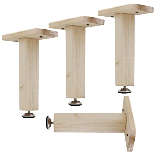 Verstellbare Möbelbeine, T-Form, Stützbeine für Latten, Massivholz, Schrank- und Tischbeine, perfekt für Heimwerker, Möbelprojekte, 4 Stück Verstellbare Möbelbeine, T-Form, Stützbeine für Latten, Massivholz, Schrank- und Tischbeine, perfekt für Heimwerker, Möbelprojekte, 4 Stück von Generisch
