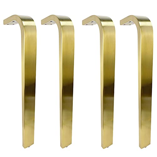 Verstellbare Möbelbeine – 4 Stück Edelstahl-Tischbeine, DIY-Ersatz-Sofafüße, Schrankstütze, Metallbeine für Couchtisch, TV-Ständer, Stühle, 81,3 cm, Gold-Finish mit Schrauben Verstellbare Möbelbeine – 4 Stück Edelstahl-Tischbeine, DIY-Ersatz-Sofafüße, Schrankstütze, Metallbeine für Couchtisch, TV-Ständer, Stühle, 81,3 cm, Gold-Finish mit Schrauben von Generisch