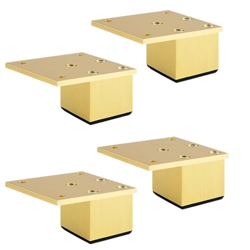 Verstellbare Möbelbeine – 4 quadratische Füße aus Aluminiumlegierung für Sofa, Schrank und Küche, höhenverstellbar, 3–40 cm, eloxierte Oberfläche für verbesserte Stabilität Verstellbare Möbelbeine – 4 quadratische Füße aus Aluminiumlegierung für Sofa, Schrank und Küche, höhenverstellbar, 3–40 cm, eloxierte Oberfläche für verbesserte Stabilität von Generisch