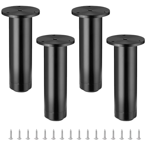 Verstellbare Möbelbeine aus Aluminiumlegierung, 4 Stück, mit rutschfester Matte und Schrauben für Sofas und Schränke, 30 cm Höhe Verstellbare Möbelbeine aus Aluminiumlegierung, 4 Stück, mit rutschfester Matte und Schrauben für Sofas und Schränke, 30 cm Höhe von Generisch