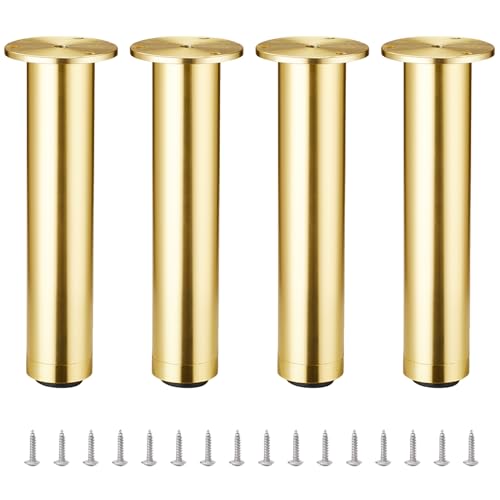 Verstellbare Möbelbeine aus Aluminiumlegierung, 4 Stück, mit rutschfester Matte und Schrauben für Sofas und Schränke, 30 cm Höhe von Generisch