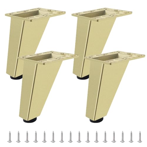 Verstellbare Möbelbeine aus Aluminiumlegierung, Ersatzfüße für Kommode, Tisch, Schrank, 9 cm, 4 Stück von Generisch