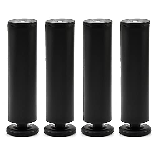 Verstellbare Möbelbeine aus gebürstetem Edelstahl, 10 mm höhenverstellbare Stützfüße für Tische und Sofas, inklusive Schrauben (3,5 cm schwarz) – ideal für Küchentheken und Frühstücksbars von Generisch