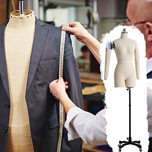 Verstellbare Nähpuppe mit Rädern und Armen, ansteckbares Torso-Display für Schneiderei und Aufbewahrung Verstellbare Nähpuppe mit Rädern und Armen, ansteckbares Torso-Display für Schneiderei und Aufbewahrung von Generisch