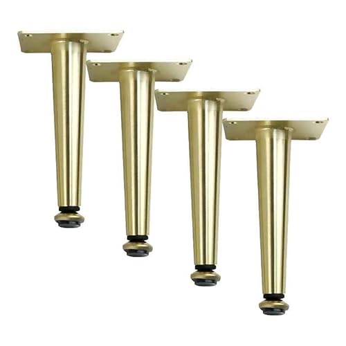 Verstellbare Schrankfüße, 4 Stück, konische Möbelbeine, Eisen mit eloxierter Oberfläche, optionale Höhe 10,5–72,5 cm, ideal für Sofa und Tisch von Generisch
