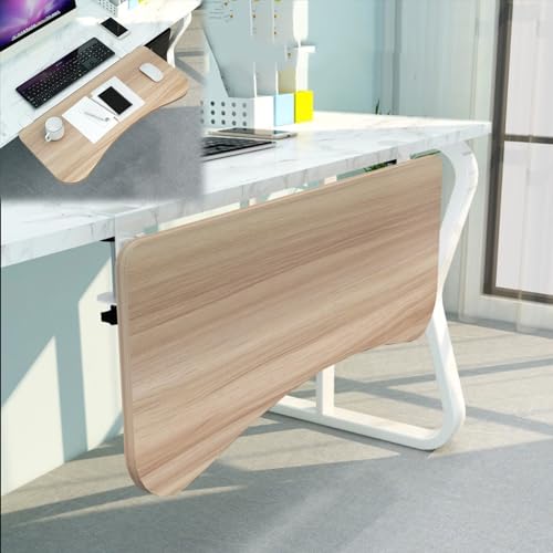 Verstellbare Schreibtischablage aus Holz, 7 Farben, faltbare Tastatur- und Maushalterung, Stahlhalterung, Typ K, unterstützt 25 kg Klemm-Tastaturablage für ergonomischen Arbeitsplatz. von Generisch