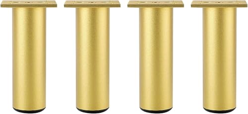 Verstellbare Sofabeine, goldene Möbelbeine, schwere Tischfüße, Couchtischbeine, allgemeine Ottomanenfüße, 4 Stück(12cm) von Generisch