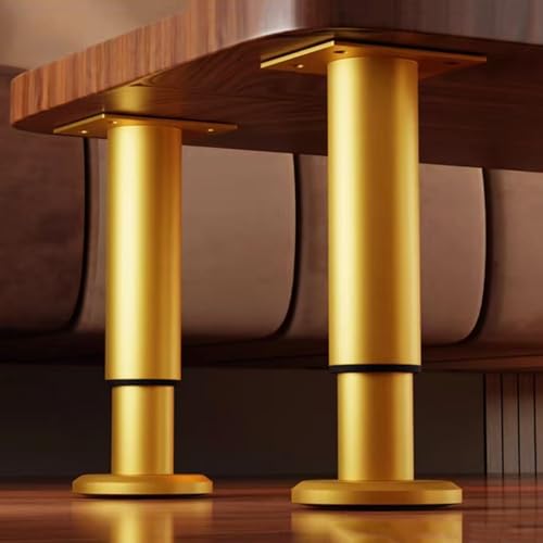 Verstellbare Teleskop-Stützstange für Waschbecken-Möbelbeine, Edelstahl, Unterbauhalterung, goldfarben, Höhe 25 cm, 42 cm, ideal für Tisch- und Waschbeckenstütze, 2 Stück Verstellbare Teleskop-Stützstange für Waschbecken-Möbelbeine, Edelstahl, Unterbauhalterung, goldfarben, Höhe 25 cm, 42 cm, ideal für Tisch- und Waschbeckenstütze, 2 Stück von Generisch