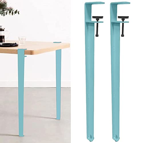 Verstellbare Tischklemmbeine – 2 abnehmbare Eisen-Möbelbeine für Schreibtisch, Couchtisch, Konsole – Metallbeine ohne Bohren (40 cm) – perfekt für Heimdekoration von Generisch