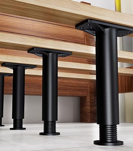 Verstellbare robuste Metall-Möbelbeine – Ersatztisch- und Bettstütze, 25 cm Höhe, langlebige Schrankbeine für Zuhause und Büro von Generisch