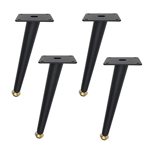 Verstellbare schwarze Metall-Möbelbeine – 4 geneigte Tischfüße für Heimwerker-Schränke, Schreibtische und Couches, 60,5 cm Höhe, inklusive Schrauben für einfache Installation Verstellbare schwarze Metall-Möbelbeine – 4 geneigte Tischfüße für Heimwerker-Schränke, Schreibtische und Couches, 60,5 cm Höhe, inklusive Schrauben für einfache Installation von Generisch