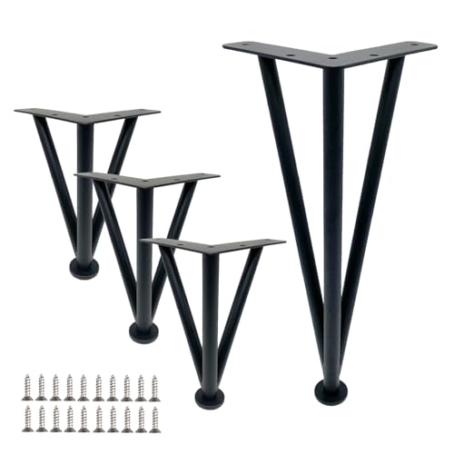 Verstellbare schwarze Metall-Tischbeine, 4 dreieckige Füße für Sofa, Schrank, Kommode, Couchtisch, 10 cm Höhe, Unterstützung, langlebige Möbelbeschläge Verstellbare schwarze Metall-Tischbeine, 4 dreieckige Füße für Sofa, Schrank, Kommode, Couchtisch, 10 cm Höhe, Unterstützung, langlebige Möbelbeschläge von Generisch
