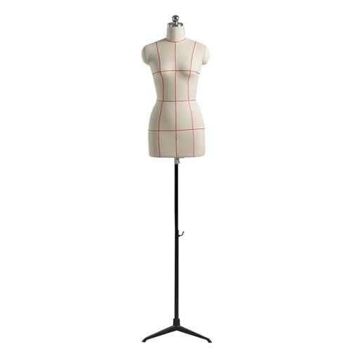 Verstellbare weibliche Kleiderform Torso mit Metallständer für Kleidung und Schmuck, perfekt für Schneiderei und modisches Design Verstellbare weibliche Kleiderform Torso mit Metallständer für Kleidung und Schmuck, perfekt für Schneiderei und modisches Design von Generisch