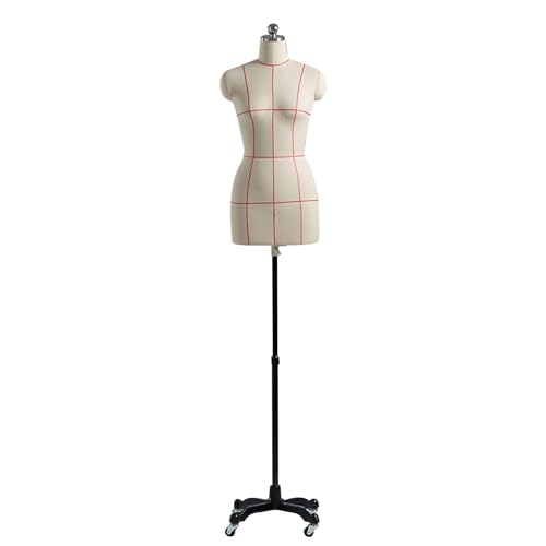 Verstellbare weibliche Kleiderform Torso mit Metallständer für Kleidung und Schmuck, perfekt für Schneiderei und modisches Design Verstellbare weibliche Kleiderform Torso mit Metallständer für Kleidung und Schmuck, perfekt für Schneiderei und modisches Design von Generisch