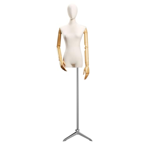 Verstellbare weibliche Kleiderpuppe mit abnehmbarem Ständer und Kunststoffarm für Schneiderei und Kleidungsausstellung Verstellbare weibliche Kleiderpuppe mit abnehmbarem Ständer und Kunststoffarm für Schneiderei und Kleidungsausstellung von Generisch