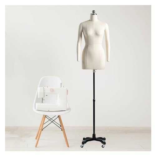 Verstellbare weibliche Kleiderpuppe mit weichen Armen und Universal-Radständer zum Nähen, Schneidern und Präsentieren von Kleidung Verstellbare weibliche Kleiderpuppe mit weichen Armen und Universal-Radständer zum Nähen, Schneidern und Präsentieren von Kleidung von Generisch