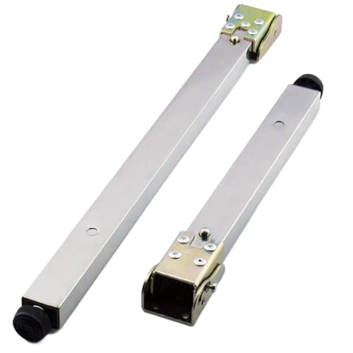 Verstellbare zusammenklappbare Teleskop-Schreibtischbeine, Edelstahl-Möbelbeine, 30 cm - 150 cm Höhe, 42 cm silberne Stützfüße, tragbar und langlebig für Zuhause und Büro von Generisch