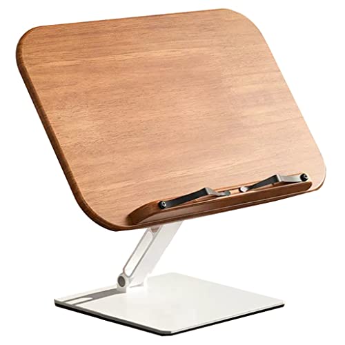 Verstellbarer Buchständer aus Metall mit Büroklammern, 180° drehbarer Kochbuchhalter & Laptop-Ständer zum Lesen, Schreiben & Tablets – Vielseitiges höhenverstellbares Design (mittel) von Generisch