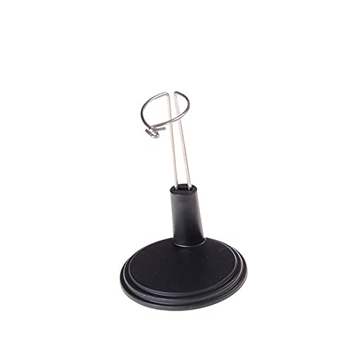 Verstellbarer Puppenständer, Metallständer für Puppen und Actionfiguren, weiß/schwarz, Displayhalterung mit Teleskopbeinen (schwarz für 15 cm große Puppe) von Generisch