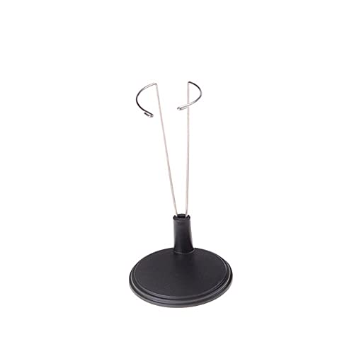 Verstellbarer Puppenständer, Metallständer für Puppen und Actionfiguren, weiß/schwarz, Displayhalterung mit Teleskopbeinen (schwarz für 20 cm große Puppe) von Generisch