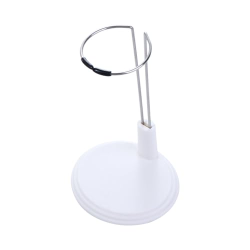 Verstellbarer Puppenständer, Metallständer für Puppen und Actionfiguren, weiß/schwarz, Displayhalterung mit Teleskopbeinen (weiß für 25 cm große Puppe) von Generisch