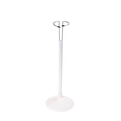 Verstellbarer Puppenständer, Metallständer für Puppen und Actionfiguren, weiß/schwarz, Displayhalterung mit Teleskopbeinen (weiß für 45 cm große Puppe) von Generisch