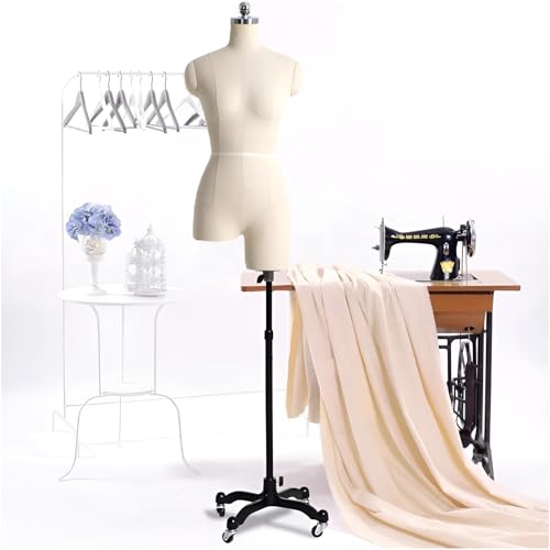 Verstellbarer Schneiderpuppen-Torso mit Rollen, leicht und ansteckbar für Schneiderei und Schneiderei Verstellbarer Schneiderpuppen-Torso mit Rollen, leicht und ansteckbar für Schneiderei und Schneiderei von Generisch