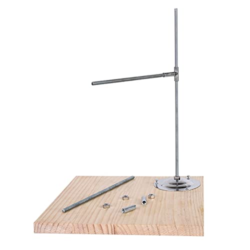 Verstellbarer Skulpturenständer - Höhenverstellbares Tonmodellgerüst mit Holzsockel und Metallrohrwerkzeugen für DIY-Handwerksprojekte von Generisch