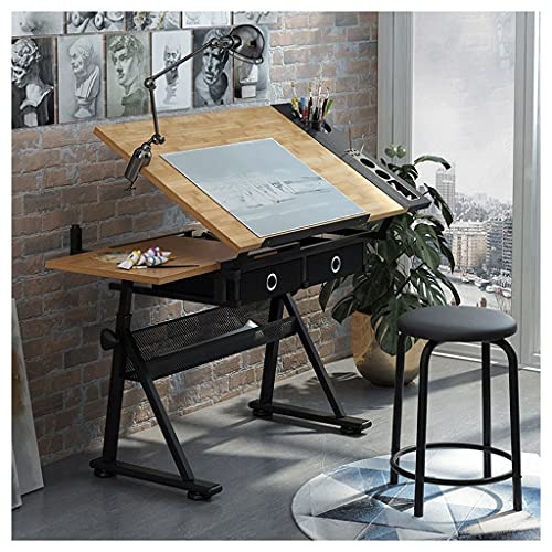 Verstellbarer Zeichentisch mit Schublade, neigbare Tischplatte für Künstler, idealer Skizzen- und Malarbeitsplatz für Aquarell- und Zeichenzubehör Verstellbarer Zeichentisch mit Schublade, neigbare Tischplatte für Künstler, idealer Skizzen- und Malarbeitsplatz für Aquarell- und Zeichenzubehör von Generisch