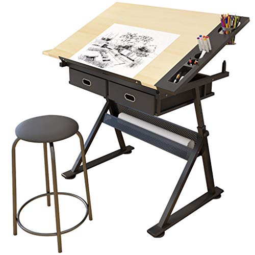 Verstellbarer Zeichentisch mit Stauraum – neigbarer Kunstschreibtisch für Erwachsene, Ahornplatte, Basteltisch, perfekt für Zeichen- und Designprojekte Verstellbarer Zeichentisch mit Stauraum – neigbarer Kunstschreibtisch für Erwachsene, Ahornplatte, Basteltisch, perfekt für Zeichen- und Designprojekte von Generisch
