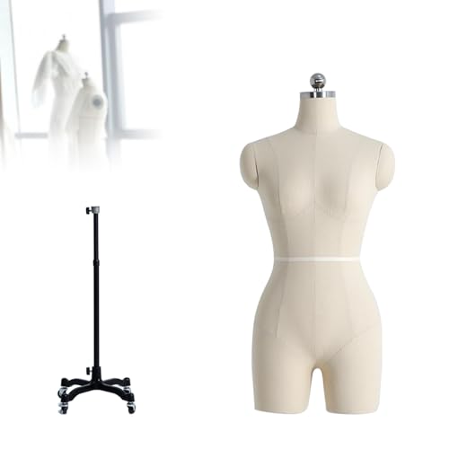 Verstellbarer weiblicher Mannequin-Torso mit Rädern für Bekleidungsgeschäft und Schneiderei Verstellbarer weiblicher Mannequin-Torso mit Rädern für Bekleidungsgeschäft und Schneiderei von Generisch