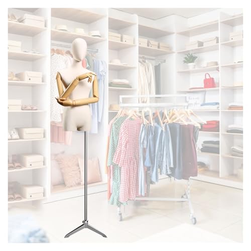 Verstellbarer weiblicher Mannequin-Torso mit abnehmbarem Kopf und Kunststoffarmen für Schmuck und Kleidung Verstellbarer weiblicher Mannequin-Torso mit abnehmbarem Kopf und Kunststoffarmen für Schmuck und Kleidung von Generisch