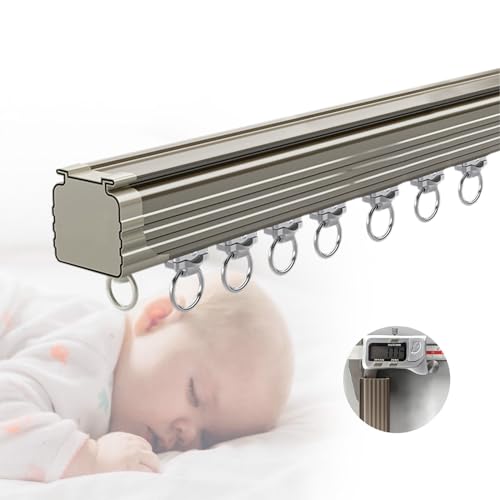Verstellbares Vorhangschienensystem – vielseitige Montage für Decke oder Wand, ideal für Wohnmobil-Raumteiler und Deckenvorhänge Verstellbares Vorhangschienensystem – vielseitige Montage für Decke oder Wand, ideal für Wohnmobil-Raumteiler und Deckenvorhänge von Generisch