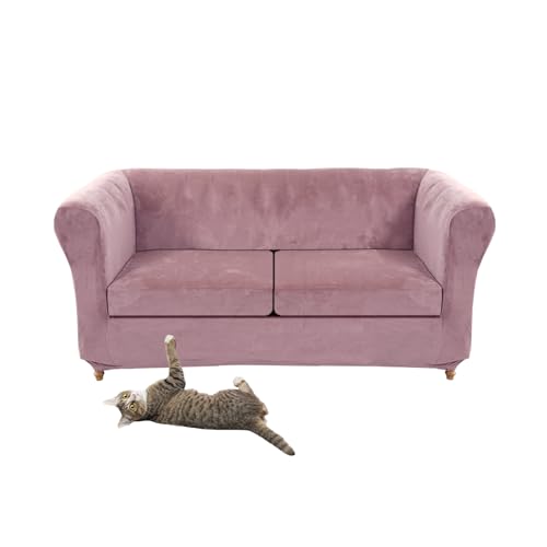 Vintage Cued Sofa Stuhlbezug Elastischer Samtstoff Weich & Bequem Inklusive Sitzkissenbezug Perfekt für Wohnkultur und Möbelschutz von Generisch