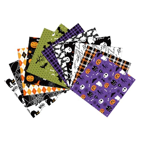 Vintage Journaling Scrapbooking Papier - Halloween-Scrapbook-Papier | Vintage-Halloween-Scrapbooking-Zubehör | 12 Designs Halloween-Musterpapier für Journaling-Zubehör, Junk-Journal-Bastelpapier von Generisch