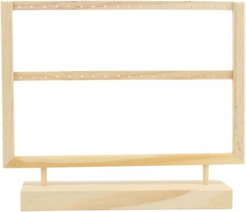 Vintage-Schmuckständer – Holz-Design für Ohrringe und Halsketten, Arbeitsplatte für Anhänger und Ohrstecker, perfekt für den Einzelhandel oder den Heimgebrauch (Farbe: B1, Stil: A1) von Generisch