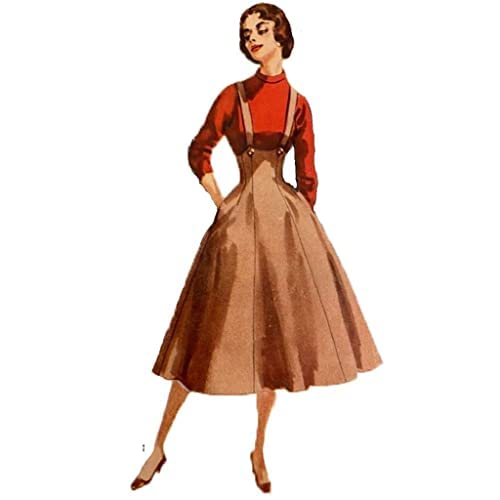 Vintage-Schnittmuster aus den 1950er Jahren – Hosenträgerrock und Abendrock – Taille: 25 Zoll (63,5 cm) von Generisch