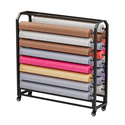 Vinyl-Stoffrollen-Aufbewahrungsregal – effizienter Organizer mit Bremsrädern für Bastelbedarf, Nähen und Aufbewahrungslösungen zu Hause Vinyl-Stoffrollen-Aufbewahrungsregal – effizienter Organizer mit Bremsrädern für Bastelbedarf, Nähen und Aufbewahrungslösungen zu Hause von Generisch