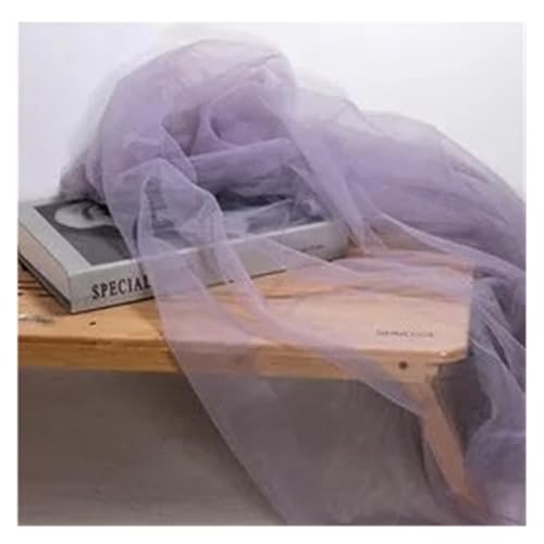 Violette Tüllrolle – weicher Nebel-Mesh-Stoff für selbstgemachte Hochzeitskleider, Dekoration und Feen-Bastelarbeiten – zarte reine Farbe Spitzengarn für Hintergründe von Generisch